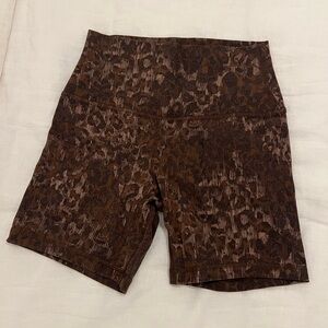 Brown Patterned Women's Shorts